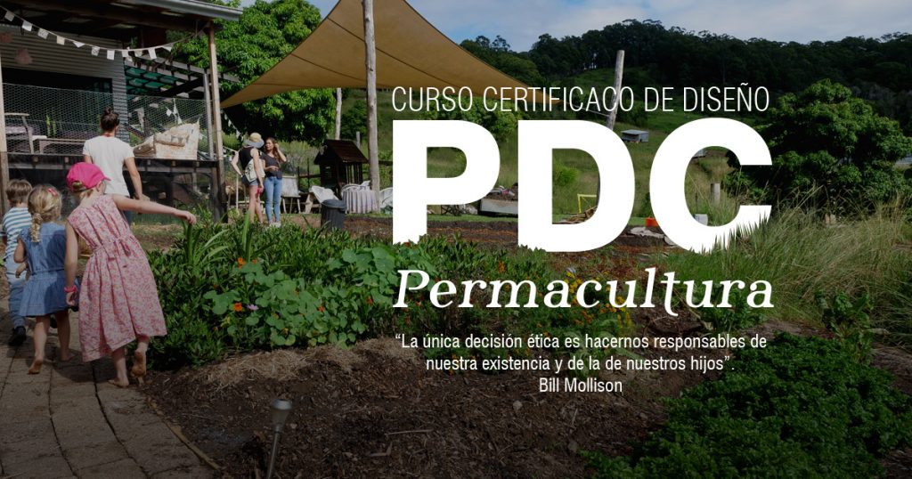 Afiche Curso PDC certificado diseño Permacultura